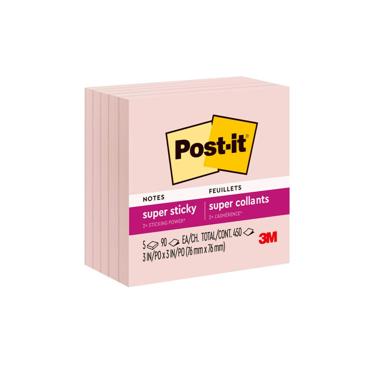 Post-it® 3" x 3" Super Sticky Notes, 5 Pack